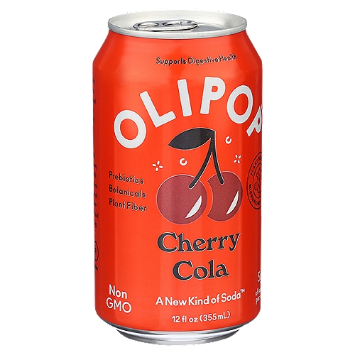 Olipop Cherry Cola Soda, 12 fl oz