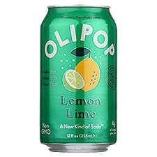 Olipop Lemon Lime Soda, 12 fl oz