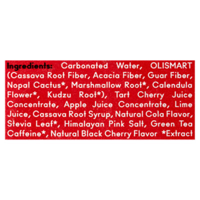Olipop Cherry Cola Soda, 12 fl oz, 4 count