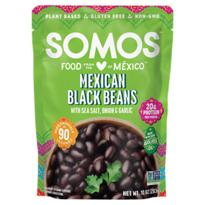 Somos Mexican Black Beans with Sea Salt, Onion & Garlic, 10 oz