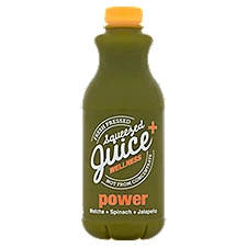 Squeezed Juice Fresh Pressed Power Matcha + Spinach + Jalapeño Wellness Juice, 32 fl oz, 32 Fluid ounce