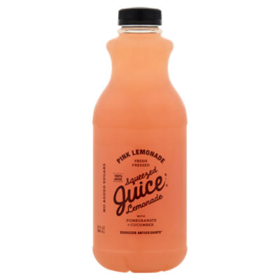 Squeezed Juice 100% Juice Pink Lemonade, 32 fl oz