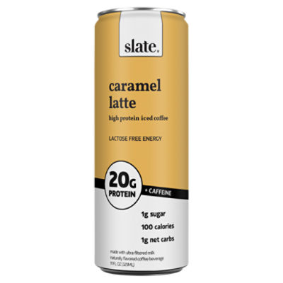 Slate Caramel Latte High Protein Iced Coffee, 11 fl oz