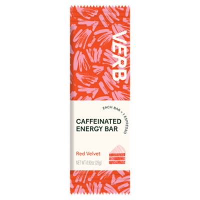 Verb Red Velvet Caffeinated Energy Bar, 0.92 oz