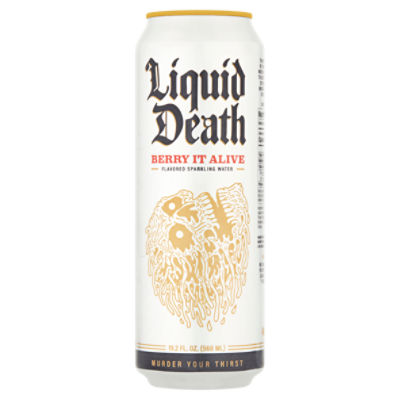 Liquid Death Berry It Alive Flavored Sparkling Water, 19.2 fl oz