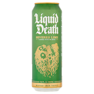 Liquid Death Severed Lime Flavored Sparkling Water, 19.2 fl oz