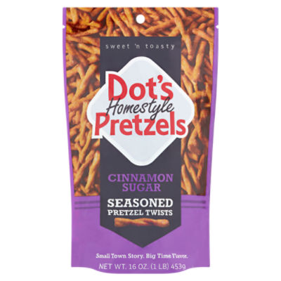 Dot's Homestyle Pretzels Cinnamon Sugar Seasoned Pretzel Twists, 16 oz, 16 Ounce