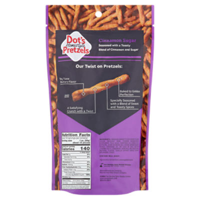 Dot's Homestyle Pretzels Cinnamon Sugar Seasoned Pretzel Twists, 16 oz
