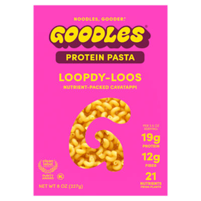 Goodles Loopdy-Loos Nutrient-Packed Cavatappi Protein Pasta, 8 oz