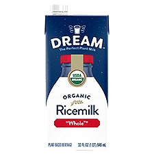 Dream Organic Ricemilk Whole Plant-Based Beverage, 32 fl oz