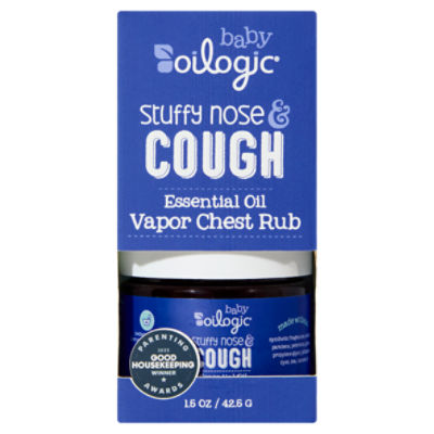 Oilogic Baby Stuffy Nose & Cough Essential Oil Vapor Chest Rub, 1.5 oz