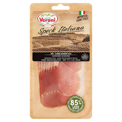 Veroni Speck Italiano Dry - Cured Smoked Ham, 3 oz
