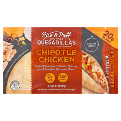 Rise & Puff Gourmet Chipotle Chicken Quesadillas, 4.3 oz