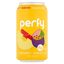 Perfy Tropical Citrus Adaptogenic + Nootropic Soda, 355 ml