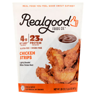 Realgood Foods Co Real Good Foods Chicken Strips, 20oz, 20 Ounce 