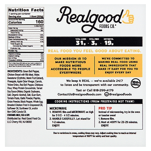 Realgood Foods Co. Sweet & Sour Bowl, 9 oz