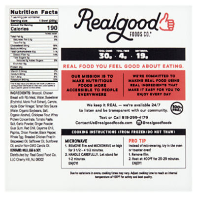 Realgood Foods Co. General Tso's Bowl, 9 oz