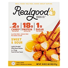 Realgood Foods Co. Sweet & Sour White Meat Chicken, 18 oz , 18 Ounce