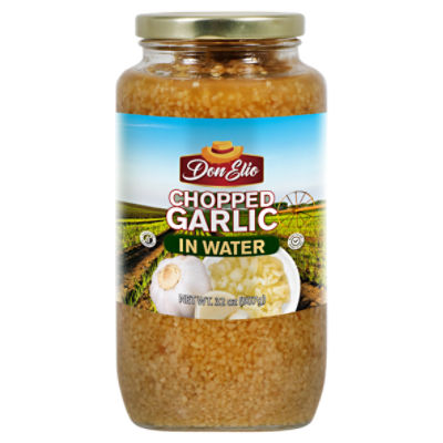 Don Elio Chopped Garlic in Water, 32 oz