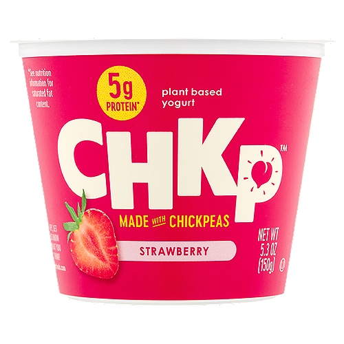 CHKP Strawberry Plant Based Yogurt, 5.3 oz
5g Protein*
*See nutrition information for saturated fat content.