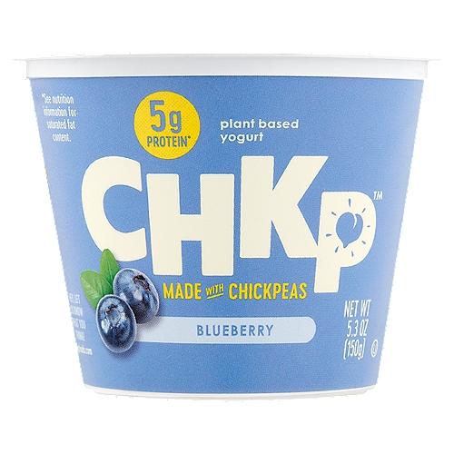 CHKP Blueberry Plant Based Yogurt, 5.3 oz
5g Protein*
*See nutrition information for saturated fat content.
