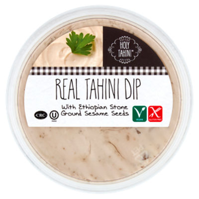 Holy Tahini Real Tahini Dip with Ethiopian Stone Ground Sesame Seeds, 6 oz