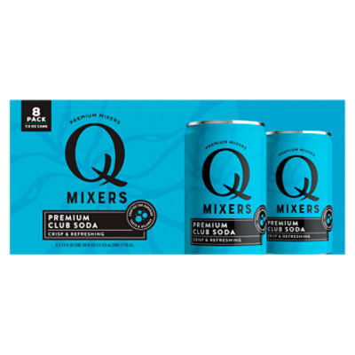 Q Premium Club Soda Mixers, 7.5 fl oz, 8 count, 60 Fluid ounce