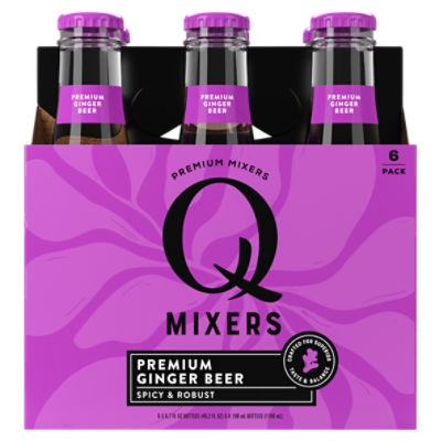 Q Mixers Spicy & Robust Premium Ginger Beer, 6.7 fl oz, 6 count