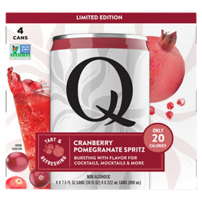 Q Cranberry Pomegranate Spritz Limited Edition, 7.5 fl oz, 4 count