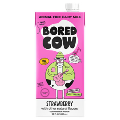 Bored Cow Strawberry Animal-Free Dairy Milk, 32 fl oz