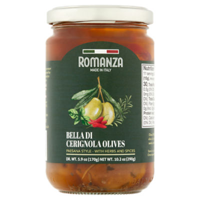 Romanza Bella Di Cerignola Olives, 10.2 oz