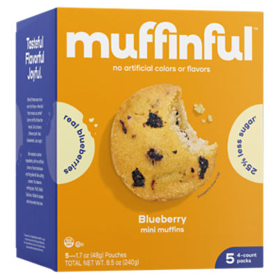 Muffinful Blueberry Mini Muffins, 1.7 oz, 5 count