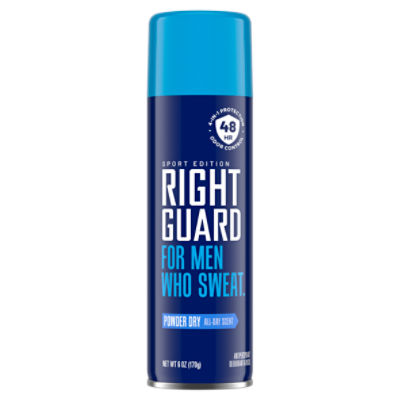 Right Guard Sport Edition Powder Dry All-Day Scent Antiperspirant/Deodorant Aerosol, 6 oz