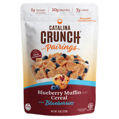 Catalina Crunch Pairings Blueberry Muffin Flavored Cereal with Blueberries, 8 oz