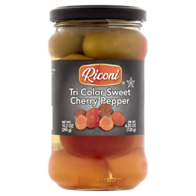 Riconi Tri Color Sweet Cherry Pepper, 10.2 oz
