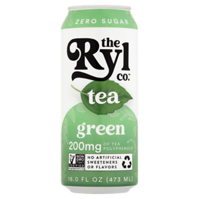 The Ryl Co. Zero Sugar Green Tea, 16.0 fl oz