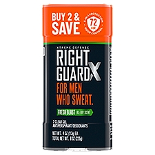 Right Guard Fresh Blast Clear Gel Antiperspirant/Deodorants Xtreme Defense, 4 oz, 2 count