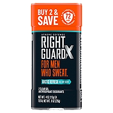 Right Guard Xtreme Defense Arctic Refresh Clear Gel Antiperspirant/Deodorants, 4 oz, 2 count