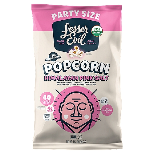 Lesser Evil Himalayan Pink Salt Popcorn Party Size, 8 oz