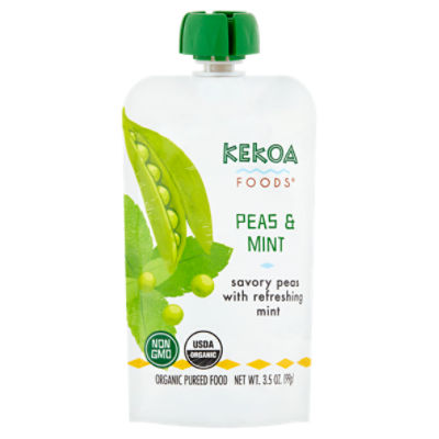 Kekoa Foods Peas & Mint Organic Pureed Food, 3.5 oz