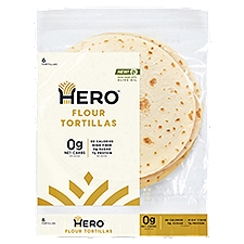 Hero Flour Tortillas, 6 count, 9.3 oz