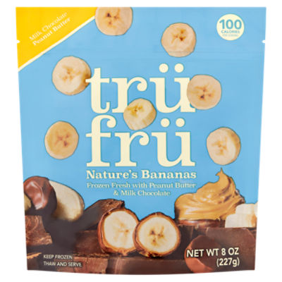 Trü Frü Milk Chocolate Peanut Butter Nature's Bananas, 8 oz