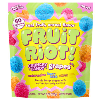 Fruit Riot Crunchy Candy Grapes Mix, Real Frozen Fruit Image 9 of 9