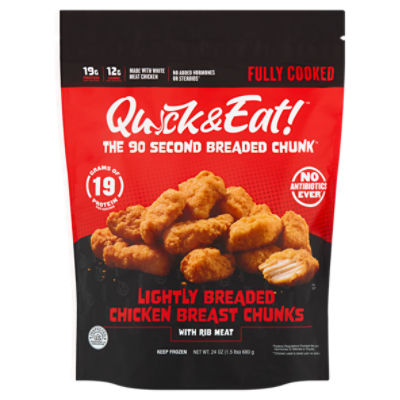 Quick & Eat! Lightly Breaded Chicken Breast Chunks with Rib Meat, 24 oz
