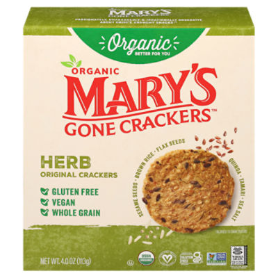 Mary's Gone Crackers Organic Herb Original Crackers, 4.0 oz
