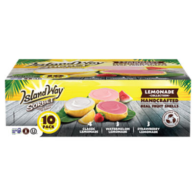 Island Way Lemonade Collection Sorbet, 10 count, 30.4 fl oz