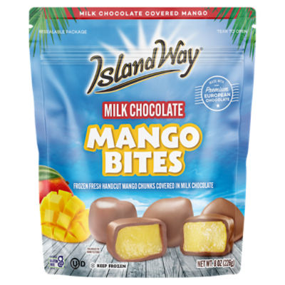 Island Way Milk Chocolate Covered Mango Bites, 8 oz