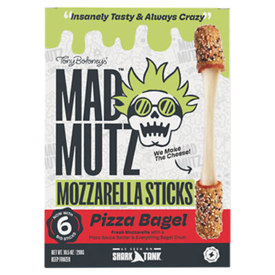 Mad Mutz Mozzarella Sticks Pizza Bagel, 6 count, 10.5 oz