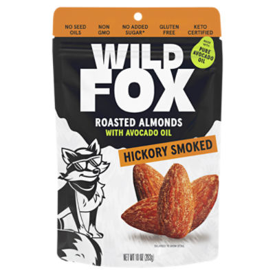 Wild Fox Hickory Smoked Roasted Almonds with Avocado Oil, 10 oz