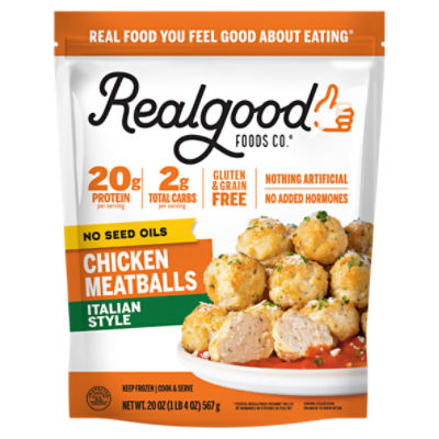Realgood Foods Co. Italian Style Chicken Meatballs, 20 oz